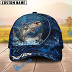 BlueJose Fishing Underwater River Scene Design Personalized Cap (13 Breeds)
