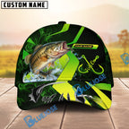 BlueJose Fishing Neon Green Neon Hook Splash Personalized Cap (13 Breeds)