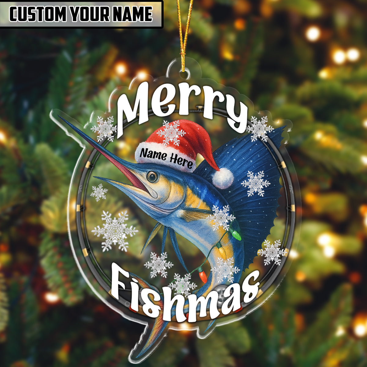 BlueJose Fishing Customized Acrylic Ornament For Fishing Lovers