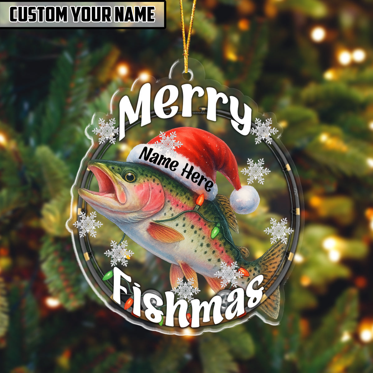 BlueJose Fishing Customized Acrylic Ornament For Fishing Lovers