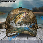 BlueJose Fishing Camo Splash Lure Personalized Name Classic 3D Cap (13 Breeds)