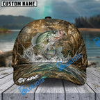 BlueJose Fishing Camo Splash Lure Personalized Name Classic 3D Cap (13 Breeds)