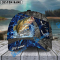 BlueJose Fishing Water Splash Camo Happy Personalized Name Classic 3D Cap Personalized Cap (13 Breeds)