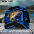 BlueJose Fishing Blue Water Outdoor Personalized Name Classic 3D Cap (13 Breeds)