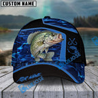BlueJose Fishing Blue Water Outdoor Personalized Name Classic 3D Cap (13 Breeds)