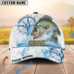 BlueJose Fishing Outdoor Water Splash Compass Graphic Personalized Cap (13 Breeds)
