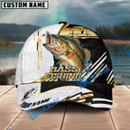 BlueJose Fishing Hook Graphic & Jumping Fish Art Personalized Cap (Tuna, Marlin, Mahi-Mahi, Pike, Bass, Walleye, Trout, Crappie)