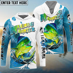BlueJose Mahi Mahi Hunter Fishing Graphic Splash Effect Custom Name & Team Name 3D Shirts