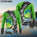 BlueJose Mahi-mahi Fishing American Flag Green Stars Custom Name & Team Name 3D Shirts