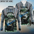 BlueJose Striped Bass Fishing Moss Custom Long Sleeve Performance Fishing Long Sleeves