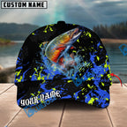 BlueJose Fishing Water Splash Graphic Personalized Cap (13 Breeds)