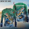 BlueJose Pike Fishing Yellow Fin Sport Custom Name & Team Name 3D Shirts