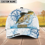 BlueJose Fishing Outdoor Water Splash Compass Graphic Personalized Cap (13 Breeds)