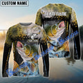 BlueJose Walleye Fishing Skinfish Trophy Fish Pattern Custom Name & Team Name 3D Shirts