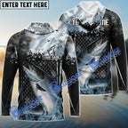 BlueJose Chinook Fishing Skinfish Trophy Fish Pattern Custom Name & Team Name 3D Shirts