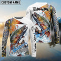 BlueJose Trout Fishing Dynamic Splash Skin Net Art Custom Name & Team Name 3D Shirts