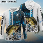 BlueJose Crappie Fishing Blue Fin Bling Camo Sport Custom Name & Team Name 3D Shirts