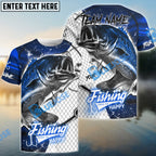 BlueJose Bass Fishing Dark Blue Skin Sport Custom Name Windbreaker Jacket