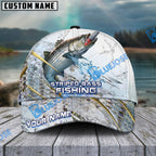 BlueJose Fishing Gold Premium Skinfish Pattern Personalized Cap (Bass, Trout, Walleye, Mahi-Mahi, Striped Bass, Crappie, Pike, Salmon)