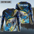 BlueJose Tuna Fishing Tailored Tides Pattern Custom Name & Team Name Shirts