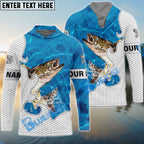 BlueJose Customize Name Walleye Fishing Blue Water 3D Shirts