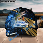 BlueJose Fishing Hooked Jump Splash Personalized Cap (13 Breeds)