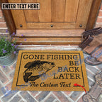 BlueJose Gone Fishing Be Back Later Crappie Fishing Custom Name Coir Doormat