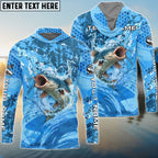 BlueJose Catfish Fishing Catch The Blue Wave Custom Name & Team Name 3D Shirts