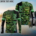 BlueJose Fish Reaper Fishing Green Camouflage Custom Long Sleeve Fishing Shirts
