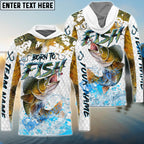 BlueJose Walleye Fishing Skin Dynamic Jump Custom Name & Team Name 3D Shirts