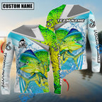 BlueJose Mahi-Mahi Fishing Blue Water Sport Custom Name & Team Name 3D Shirts