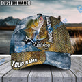 BlueJose Personalized Walleye Fishing Skin Seawave Classic Cap