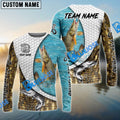 BlueJose Pike Fishing White Skin Diagonal Custom Name & Team Name 3D Shirts