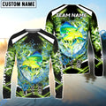 BlueJose Mahi mahi Fishing Green Happy Hook Design Name & Team Name 3D Shirts