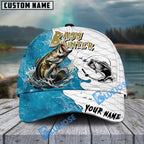 BlueJose Hunter Fishing Graphic Splash Effect Personalized Cap (Bass, Walleye, Trout, Crappie, Pike, Tuna, Marlin, Mahi-mahi)