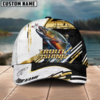 BlueJose Fishing Hook Graphic & Jumping Fish Art Personalized Cap (Tuna, Marlin, Mahi-Mahi, Pike, Bass, Walleye, Trout, Crappie)