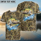 BlueJose Walleye Fishing Camouflage Custom Name Shirts