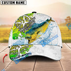 BlueJose Fishing Compass Vintage Art Splash Design Personalized Cap (13 Breeds)