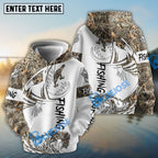 BlueJose Fish Reaper Fishing Camouflage Shirts Custom Name 3D Shirts