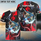 BlueJose Catfish Fishing Red Thunder Custom Name & Team Name 3D Shirts