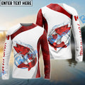BlueJose Walleye Fishing Canada Flag Patriotic Fishing Jerseys, Personalized Walleye Fishing Long Sleeve Shirts