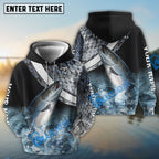 BlueJose Salmon Fishing Skin Water Custom Name & Team Name 3D Shirts