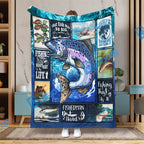 BlueJose Water Fishing Art Fishing Blanket