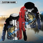 BlueJose Crappie Fishing Paint Scratch American Flag scratch Sport Custom Name & Team Name 3D Shirts