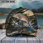 BlueJose Fishing Grass Camouflage Water Splash Personalized Name Classic 3D Cap Personalized Cap (13 Breeds)