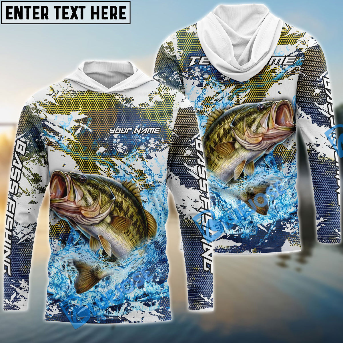 BlueJose Bass Fishing Hooked On Victory Custom Name & Team Name 3D Shirts