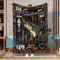 BlueJose Love My Dad Fishing Blanket