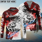 BlueJose Walleye Fishing Dark Red Skin Sport Custom Name & Team Name 3D Shirts