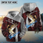 BlueJose Walleye Personalized Fishing Red Shirt