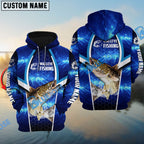 BlueJose Walleye Fishing Blue Galaxy Custom Long Sleeves